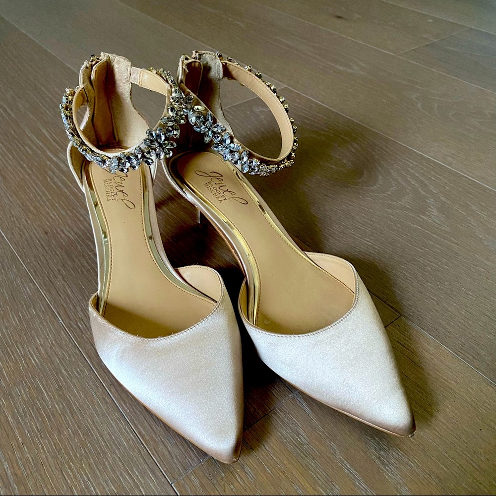 BADGLEY MISCHKA JEWELED HEELS